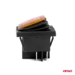 Amio - ΔΙΑΚΟΠΤΗΣ ON/OFF 4 ΕΠΑΦΩΝ 20A 12/24V ΚΙΤΡΙΝΟΣ ΦΩΤΙΣΜΟΣ ΟΡΘΟΓΩΝΙΟΣ - 1 ΤΕΜ. (03091/AM) - Image 3