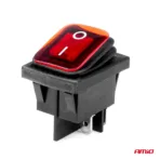 Amio - ΔΙΑΚΟΠΤΗΣ ON/OFF 4 ΕΠΑΦΩΝ 20A 12/24V ΚΟΚΚΙΝΟΣ ΦΩΤΙΣΜΟΣ ΟΡΘΟΓΩΝΙΟΣ - 1 ΤΕΜ. (03092/AM) - Image 2
