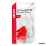 Amio - ΑΣΦΑΛΕΙΕΣ JapVal PAL ΘΗΛΥΚΕΣ 50A ΣΕ ΚΟΚΚΙΝΟ ΧΡΩΜΑ - 2 Τεμ. (03391/AM) - Image 3
