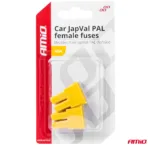 Amio - ΑΣΦΑΛΕΙΕΣ JapVal PAL ΘΗΛΥΚΕΣ 60A ΣΕ ΚΙΤΡΙΝΟ ΧΡΩΜΑ - 2 Τεμ. (03392/AM) - Image 3