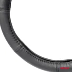 Amio - ΚΑΛΥΜΜΑ ΤΙΜΟΝΙΟΥ ΔΕΡΜΑTINO 35-37CM SWC-48-S ΣΕ ΜΑΥΡΟ ΧΡΩΜΑ ΜΕ ΜΑΥΡΕΣ ΡΑΦΕΣ - 1 ΤΕΜ. (03545/AM) - Image 2