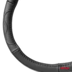 Amio - ΚΑΛΥΜΜΑ ΤΙΜΟΝΙΟΥ ΑΠΟ ΤΕΧΝΟΔΕΡΜΑ 39-41CM SWC-49-L ΣΕ ΜΑΥΡΟ ΧΡΩΜΑ ΜΕ ΜΑΥΡΕΣ ΡΑΦΕΣ - 1 ΤΕΜ. (03552/AM) - Image 2