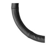 Amio - ΚΑΛΥΜΜΑ ΤΙΜΟΝΙΟΥ ΑΠΟ ΤΕΧΝΟΔΕΡΜΑ (L) 39-41cm SWC-50-L ΣΕ ΜΑΥΡΟ ΧΡΩΜΑ ΤΡΥΠΗΤΟ ΜΕ ΜΑΥΡΕΣ ΡΑΦΕΣ - 1 ΤΕΜ. (03557/AM) - Image 2