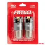 Amio - ΛΑΜΠΕΣ LED CAN-BUS P21W BA15S 12/24V 6.000K 4xSMD ΛΕΥΚΟ PRO SERIES - 2 ΤΕΜ. (03583/AM) - Image 4