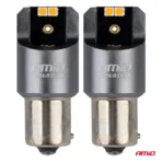 Amio - ΛΑΜΠΕΣ LED CAN-BUS PΥ21W BAU15S 12/24V 6.000K 4xSMD ΠΟΡΤΟΚΑΛΙ PRO SERIES - 2 ΤΕΜ. (03584/AM) - Image 2