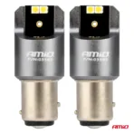 Amio - ΛΑΜΠΑΚΙΑ P21/5W BAY15d 12/24V 6.000K 4xSMD LED CAN-BUS ΛΕΥΚΟ PRO SERIES - 2 Τεμ. (03585/AM) - Image 2