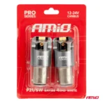 Amio - ΛΑΜΠΑΚΙΑ P21/5W BAY15d 12/24V 6.000K 4xSMD LED CAN-BUS ΛΕΥΚΟ PRO SERIES - 2 Τεμ. (03585/AM) - Image 4