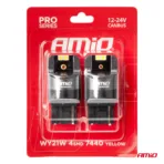 Amio - ΛΑΜΠΕΣ WY21W 12/24V 6.000K 4SMD LED CAN-BUS ΚΙΤΡΙΝΟ PRO SERIES - 2 ΤΕΜ. (03590/AM) - Image 4