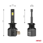 Amio - ΛΑΜΠΕΣ LED H1 12V 44W 6.500K 3.936lm CSP X4 SERIES AVIATOR PLUG & PLAY - 2 ΤΕΜ. (03761/AM) - Image 3