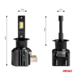 Amio - ΛΑΜΠΕΣ LED H3 12V 44W 6.500K 3.936lm CSP X4 SERIES AVIATOR PLUG & PLAY - 2 ΤΕΜ. (03762/AM) - Image 3