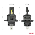 Amio - ΛΑΜΠΕΣ LED H4 12V 44W 6.500K 3.936lm CSP X4 SERIES AVIATOR PLUG & PLAY - 2 ΤΕΜ. (03763/AM) - Image 3