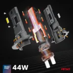 Amio - ΛΑΜΠΕΣ LED H7 12V 44W 6.500K 3.936lm CSP X4 SERIES AVIATOR PLUG & PLAY - 2 ΤΕΜ. (03764/AM) - Image 2