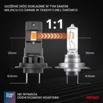 Amio - ΛΑΜΠΕΣ LED H7 12V 44W 6.500K 3.936lm CSP X4 SERIES AVIATOR PLUG & PLAY - 2 ΤΕΜ. (03764/AM) - Image 5