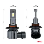 Amio - ΛΑΜΠΕΣ LED HB3 12V 44W 6.500K 3.936lm LED X4 SERIES AVIATOR PLUG & PLAY - 2 ΤΕΜ. (03766/AM) - Image 3