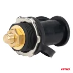 Amio - ΠΟΛΟΣ ΜΠΑΤΑΡΙΑΣ ΑΡΝΗΤΙΚΟΣ 3/8'' M10 max.48V 250A ΣΕ ΜΑΥΡΟ ΧΡΩΜΑ ΜΕ ΚΑΠΑΚΙ - 1 Τεμ. (03813/AM) - Image 2
