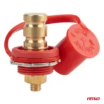 Amio - ΠΟΛΟΣ ΜΠΑΤΑΡΙΑΣ ΘΕΤΙΚΟΣ 3/8'' M10 max.48V 250A ΣΕ ΚΟΚΚΙΝΟ ΧΡΩΜΑ ΜΕ ΚΑΠΑΚΙ - 1 Τεμ. (03814/AM) - Image 3