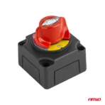 Amio - ΔΙΑΚΟΠΤΗΣ POWER-OFF ΜΠΑΤΑΡΙΑΣ ΣΕ ΒΑΣΗ 12-48V 300A ΜΑΥΡΟ/ΚΟΚΚΙΝΟ - 1 Τεμ. (03838/AM) - Image 2