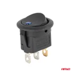 Amio - ΔΙΑΚΟΠΤΗΣ 12V ON/OFF ΣΤΡΟΓΓΥΛΟΣ ΜΕ 3 ΕΠΑΦΕΣ ΜΠΛΕ LED - 1 τεμ. (03963/AM) - Image 4