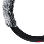 Amio - ΚΑΛΥΜΜΑ ΤΙΜΟΝΙΟΥ SWC-55 (M) 37>39cm ΜΑΥΡΟ ΜΕ ΧΝΟΥΔΩΤΗ ΓΚΡΙ ΕΠΕΝΔΥΣΗ ΚΑΙ ΑΥΤΙΑ ΑΡΚΟΥΔΑΣ - 1 ΤΕΜ. (04165/AM) - Image 2