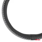 Amio - ΚΑΛΥΜΜΑ ΤΙΜΟΝΙΟΥ SWC-60 (M) 37>39cm ΜΑΥΡΟ ΜΕ ΣΧΕΔΙΟ ΑΣΠΡΟΜΑΥΡΗ ΣΚΑΚΙΕΡΑ - 1 ΤΕΜ. (04170/AM) - Image 2