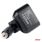 Amio - ΑΝΤΑΠΤΟΡΑΣ ΑΝΑΠΤΗΡΑ ΔΙΠΛΟΣ 12/24V ΜΕ ΒΟΛΤΟΜΕΤΡΟ ΜΕ 3 ΘΥΡΕΣ USB - 1 Τεμ. (04173/AM) - Image 4