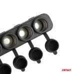 Amio - ΑΝΤΑΠΤΟΡΑΣ ΑΝΑΠΤΗΡΑ ΤΕΤΡΑΠΛΟΣ 12/24V 216W MAX ΜΕ 2 ΘΥΡΕΣ USB PD30W/QC3.0 - 1 Τεμ. (04175/AM) - Image 2