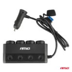 Amio - ΑΝΤΑΠΤΟΡΑΣ ΑΝΑΠΤΗΡΑ ΤΕΤΡΑΠΛΟΣ 12/24V 216W MAX ΜΕ 2 ΘΥΡΕΣ USB PD30W/QC3.0 - 1 Τεμ. (04175/AM) - Image 3