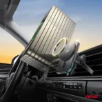 Amio - ΒΑΣΗ ΣΤΗΡΙΞΗΣ ΚΙΝΗΤΟΥ ΓΙΑ ΑΕΡΑΓΩΓΟ ΜΑΓΝΗΤΙΚΗ ΜΕ ΑΣΥΡΜΑΤΗ ΦΟΡΤΙΣΗ QUICK CHARGE QI2 15W 360° - 1 Τεμ. (04180/AM) - Image 7