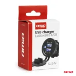 Amio - ΠΡΙΖΑ ΜΕ 2 ΘΥΡΕΣ USB ΚΑΙ ΚΑΠΑΚΙ ΜΑΥΡΗ 12/24V 4.2A ΑΔΙΑΒΡΟΧΗ ΜΕ ΜΠΛΕ LED ΦΩΣ ΕΝΔΕΙΞΗΣ - 1 ΤΕΜ. (04217/AM) - Image 5