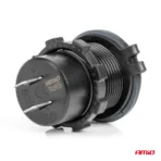 Amio - ΠΡΙΖΑ ΜΕ 2 ΘΥΡΕΣ USB ΚΑΙ ΚΑΠΑΚΙ 12/24V QUICK CHARGE 3.0 ΑΔΙΑΒΡΟΧΗ ΜΕ ΚΟΚΚΙΝΟ LED ΦΩΣ ΜΑΥΡΗ - 1 τεμ. (04221/AM) - Image 2