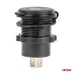 Amio - ΠΡΙΖΑ ΜΕ 2 ΘΥΡΕΣ USB ΚΑΙ ΨΗΦΙΑΚΟ ΒΟΛΤΟΜΕΤΡΟ ΜΕ ΔΙΑΚΟΠΤΗ+ΚΑΠΑΚΙ 12/24V QUICKCHARGE3.0 ΑΔΙΑΒΡΟΧΗ ΜΑΥΡΗ - 1 τεμ. (04222/AM) - Image 3