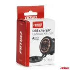 Amio - ΠΡΙΖΑ ΜΕ 2 ΘΥΡΕΣ USB-C ΜΕ ΔΙΑΚΟΠΤΗ ΚΑΙ ΚΑΠΑΚΙ 12/24V ΑΔΙΑΒΡΟΧΗ ΜΕ ΚΟΚΚΙΝΟ LED ΦΩΣ ΜΑΥΡΗ - 1 Τεμ. (04224/AM) - Image 5