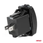 Amio - Πρίζα με 2 Θύρες USB και Καπάκι 12/24V Αδιάβροχη Μακρόστενο Σχήμα με Κόκκινο LED Φως Μαύρη - 1 τεμ. (04228/AM) - Image 2