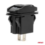 Amio - Πρίζα με 2 Θύρες USB και Καπάκι 12/24V Αδιάβροχη Μακρόστενο Σχήμα με Κόκκινο LED Φως Μαύρη - 1 τεμ. (04228/AM) - Image 3