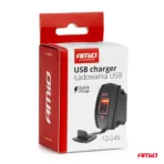 Amio - ΠΡΙΖΑ ΜΕ 2 ΘΥΡΕΣ-USB & USB-C ΚΑΙ ΚΑΠΑΚΙ 12/24V QUICK CHARGE 3.0 ΑΔΙΑΒΡΟΧΗ ΜΑΚΡΟΣΤΕΝΟ ΣΧΗΜΑ ΜΑΥΡΗ - 1 Τεμ. (04229/AM) - Image 5