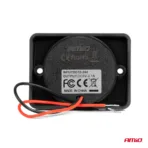Amio - ΠΡΙΖΑ ΜΕ 2 ΘΥΡΕΣ USB ΚΑΙ ΚΑΠΑΚΙ 12/24V ΑΔΙΑΒΡΟΧΗ ΤΕΤΡΑΓΩΝΟ ΣΧΗΜΑ ΜΕ ΚΟΚΚΙΝΟ LED ΦΩΣ ΜΑΥΡΗ - 1 Τεμ. (04230/AM) - Image 2