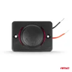 Amio - ΠΡΙΖΑ ΜΕ 2 ΘΥΡΕΣ USB ΚΑΙ ΚΑΠΑΚΙ 12/24V ΑΔΙΑΒΡΟΧΗ ΤΕΤΡΑΓΩΝΟ ΣΧΗΜΑ ΜΕ ΚΟΚΚΙΝΟ LED ΦΩΣ ΜΑΥΡΗ - 1 Τεμ. (04230/AM) - Image 3