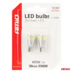 Amio - ΛΑΜΠΑΚΙΑ T10 W5W 12V/24V LED CAN-BUS 30xSMD 2016 ΛΕΥΚΟ 5500K - 2 ΤΕΜ. (04233/AM) - Image 5