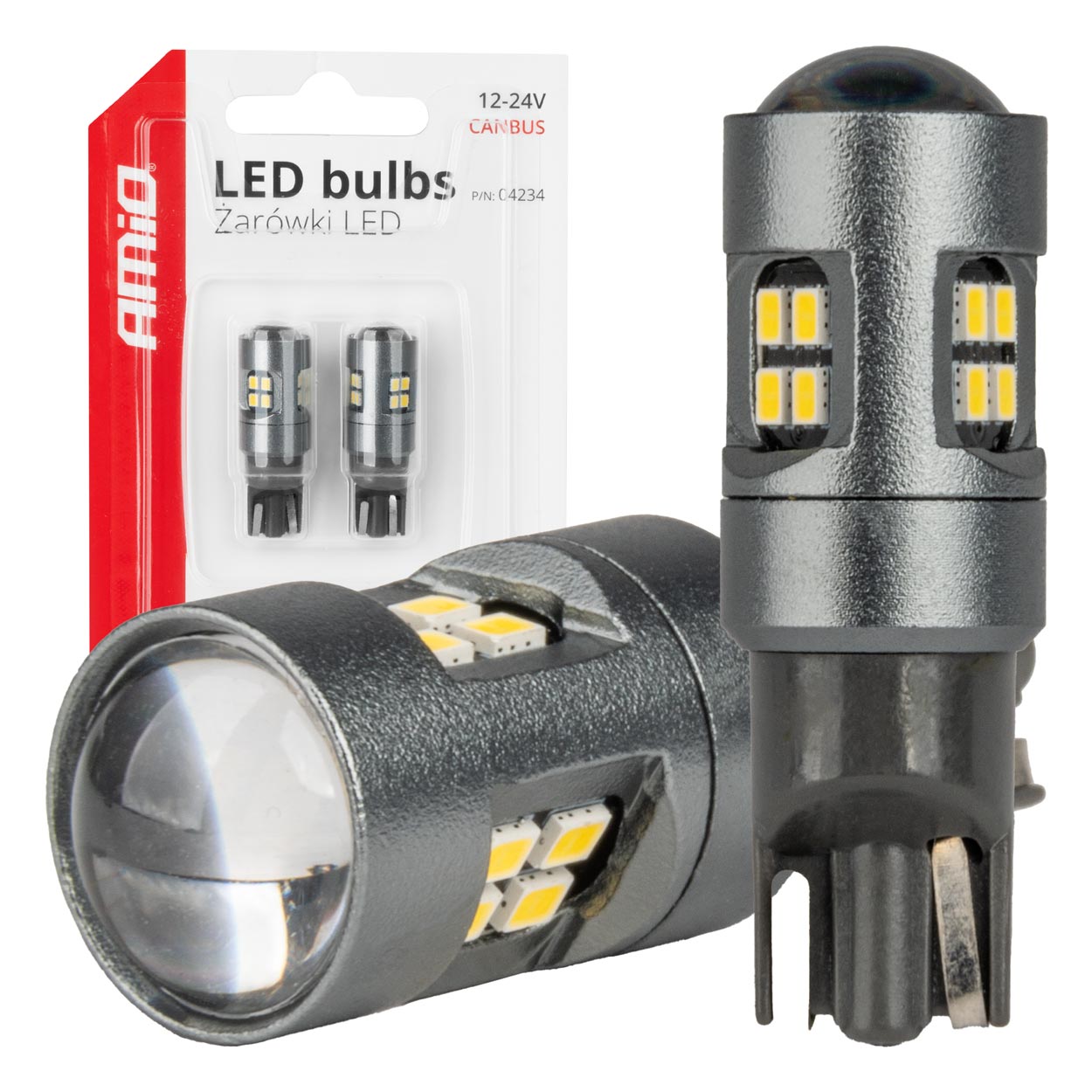 Amio - ΛΑΜΠΑΚΙΑ T10 W5W 12V/24V LED CAN-BUS 16xSMD 2016 ΛΕΥΚΟ ΦΩΣ 5.500K (ΣΕ ΧΡΩΜΑ ΧΡΩΜΙΟΥ) - 2 ΤΕΜ. (04234/AM) Amio - ΛΑΜΠΑΚΙΑ T10 W5W 12V/24V LED CAN-BUS 16xSMD 2016 ΛΕΥΚΟ ΦΩΣ 5.500K (ΣΕ ΧΡΩΜΑ ΧΡΩΜΙΟΥ) - 2 ΤΕΜ. (04234/AM) - Image 1