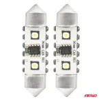 Amio - ΛΑΜΠΑΚΙΑ ΠΛΑΦΟΝΙΕΡΑΣ 36mm 12/24V C5W 5500K 12xSMD 3838 CAN-BUS FESTOON (ΛΕΥΚΟ) - 2 ΤΕΜ. (04248/AM) - Image 2