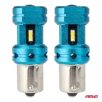 Amio - Λάμπες LED Αυτοκινήτου CANBUS 1156 BA15S P21W 4SMD 1860 6000K Λευκή – Universal 12V/24V - 2 Τεμ. (04252/AM) - Image 2