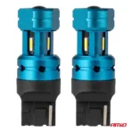 Amio - Λάμπες LED CANBUS T20 7440 W21W 4SMD 1860 Λευκή 6000K – 12/24V - 2 Τεμ. (04254/AM) - Image 2