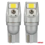 Amio - Λάμπες LED CANBUS T10 W5W 2SMD 3570 Λευκή 6000K – 12/24V - 2 Τεμ. (04256/AM) - Image 2