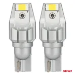 Amio - Λάμπα LED CANBUS T15 (W16W) 2SMD 3570 Λευκή 6000K 12V/24V για Φώτα Όπισθεν & Βοηθητικό Φωτισμό - 2τεμ. (04257/AM) - Image 2