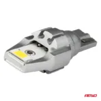 Amio - Λάμπα LED CANBUS T15 (W16W) 2SMD 3570 Λευκή 6000K 12V/24V για Φώτα Όπισθεν & Βοηθητικό Φωτισμό - 2τεμ. (04257/AM) - Image 3