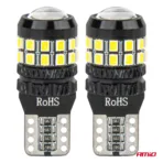 Amio - Λάμπες LED CANBUS T10 (W5W) 27SMD 2016 Λευκές 5500K 12V/24V - 2τεμ. (04258/AM) - Image 2