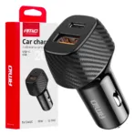 Amio - ΦΟΡΤΙΣΤΗΣ ΑΝΑΠΤΗΡΑ ΜΕ 2 ΘΥΡΕΣ USB-A QUICK CHARGE+USB-C 20W ΜΑΥΡΟ - 1 Τεμ. (04282/AM)