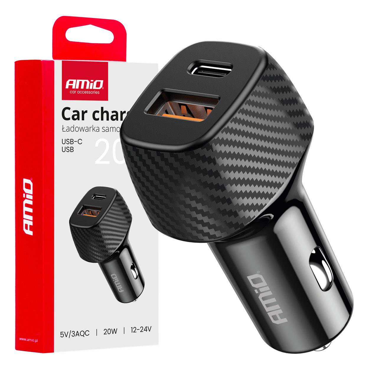 Amio - ΦΟΡΤΙΣΤΗΣ ΑΝΑΠΤΗΡΑ ΜΕ 2 ΘΥΡΕΣ USB-A QUICK CHARGE+USB-C 20W ΜΑΥΡΟ - 1 Τεμ. (04282/AM) Amio - ΦΟΡΤΙΣΤΗΣ ΑΝΑΠΤΗΡΑ ΜΕ 2 ΘΥΡΕΣ USB-A QUICK CHARGE+USB-C 20W ΜΑΥΡΟ - 1 Τεμ. (04282/AM) - Image 1