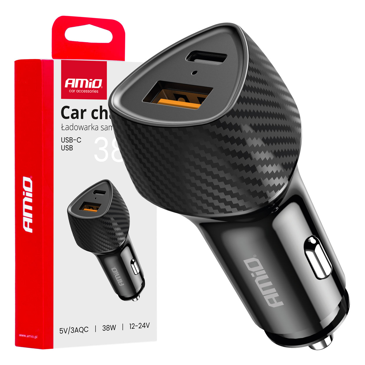 Amio - ΦΟΡΤΙΣΤΗΣ ΑΝΑΠΤΗΡΑ ΜΕ 2 ΘΥΡΕΣ USB-A QUICK CHARGE+USB-C 38W ΜΑΥΡΟ - 1 Τεμ. (04283/AM) Amio - ΦΟΡΤΙΣΤΗΣ ΑΝΑΠΤΗΡΑ ΜΕ 2 ΘΥΡΕΣ USB-A QUICK CHARGE+USB-C 38W ΜΑΥΡΟ - 1 Τεμ. (04283/AM) - Image 1