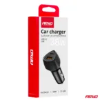 Amio - ΦΟΡΤΙΣΤΗΣ ΑΝΑΠΤΗΡΑ ΜΕ 2 ΘΥΡΕΣ USB-A QUICK CHARGE+USB-C 38W ΜΑΥΡΟ - 1 Τεμ. (04283/AM) - Image 6